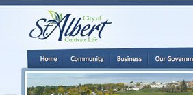 Website design example city of St. Albert