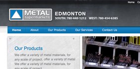Mediashaker's Website Design for Metal Supermarkets Edmonton