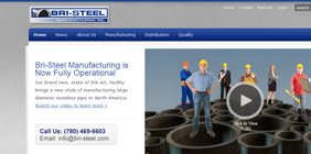 Mediashaker's Website Design for BriSteel Manufacturing