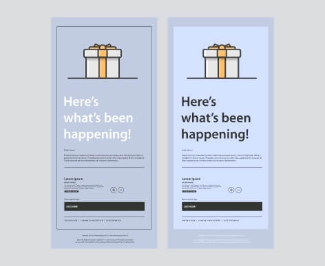 Email template mockups