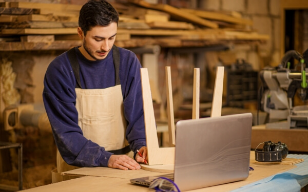 A man working on a quote