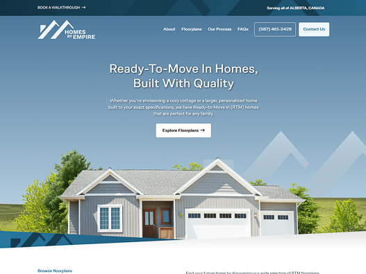 home builders website design